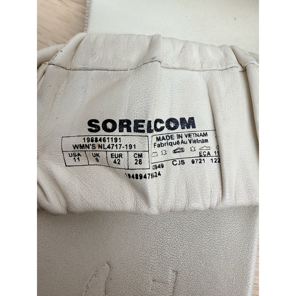 Sorel Roaming Crisscross Slide Sandals Womens 11 Cream Leather Lug Sole‎ #23 - Picture 9 of 9